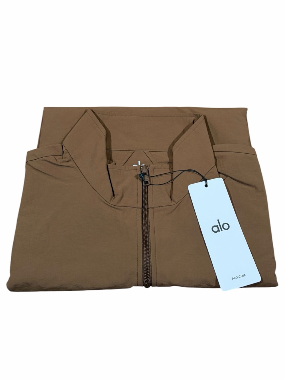 NWT ALO Light Weight Takeaway Track Pullover (Java Brown) Size Large